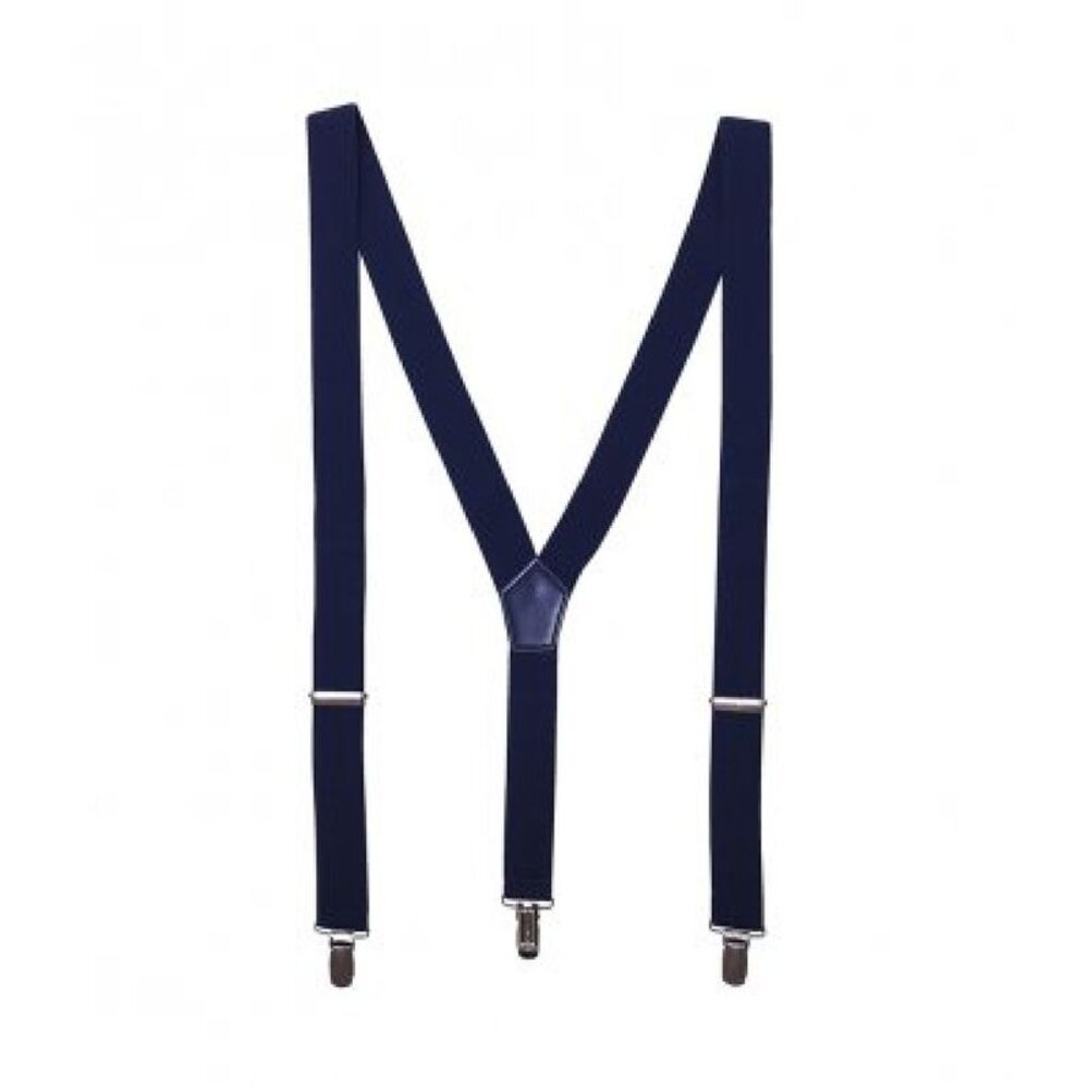 Premier Mens Clip On Braces / Navy